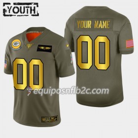 Camiseta Niño NFL Green Bay Packers Personalizar Nike 2019 Salute to Service100th